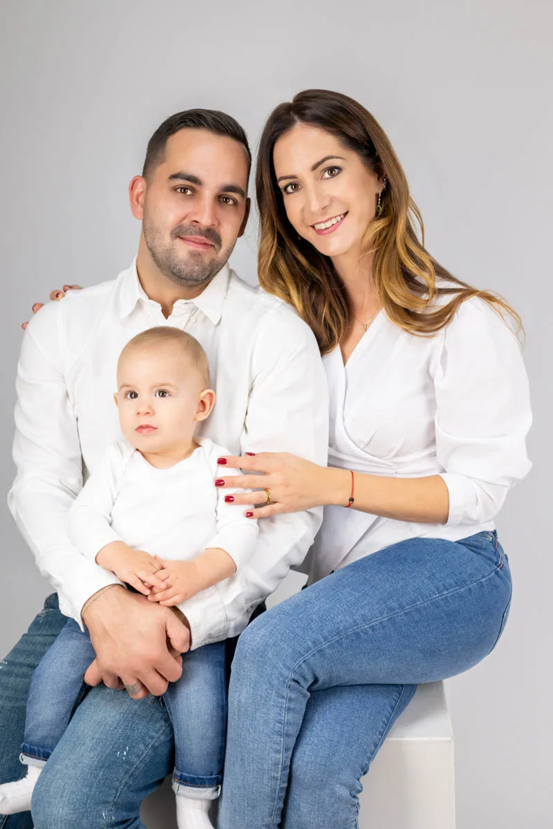 Családi fotózás stúdióban