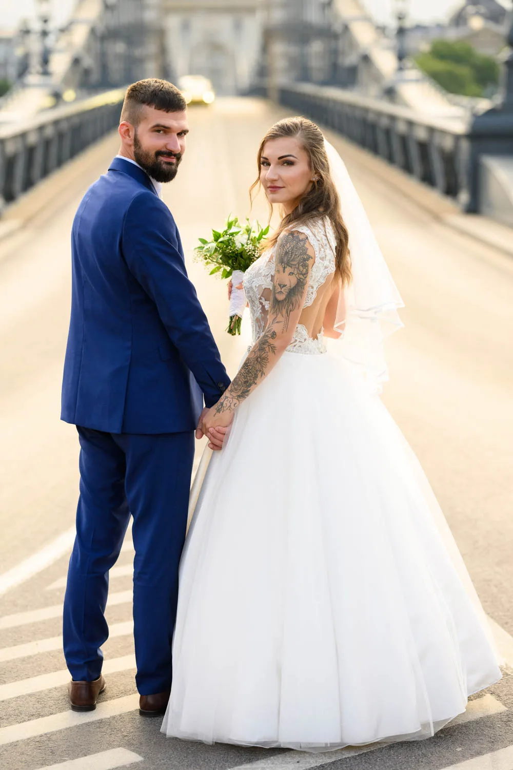 Esküvői fotózás a Lánchídon