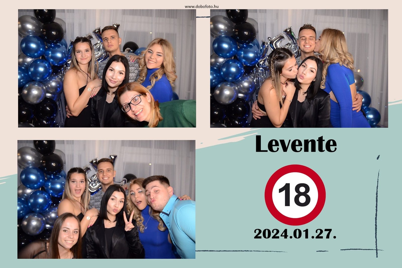 Baráti selfiebox képek Levente 18. születésnapján