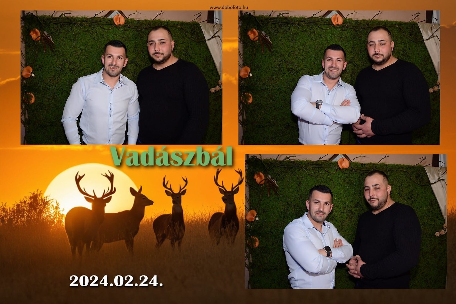 Elegáns pillanatok a Vadászbál selfieboxában