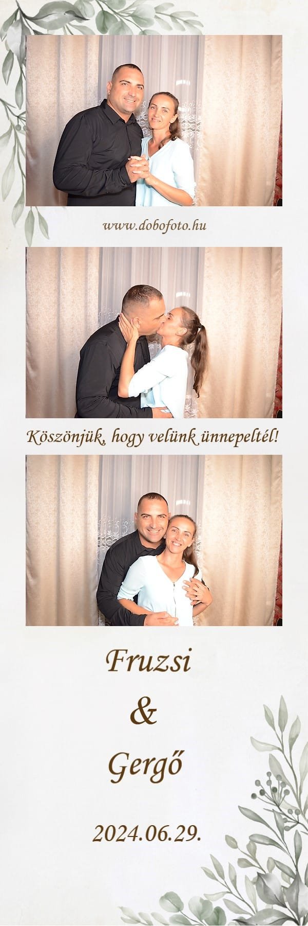 Meghitt pillanatok az esküvői fotóautomatában