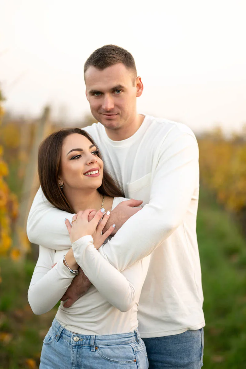 Őszi szerelmes pillanat