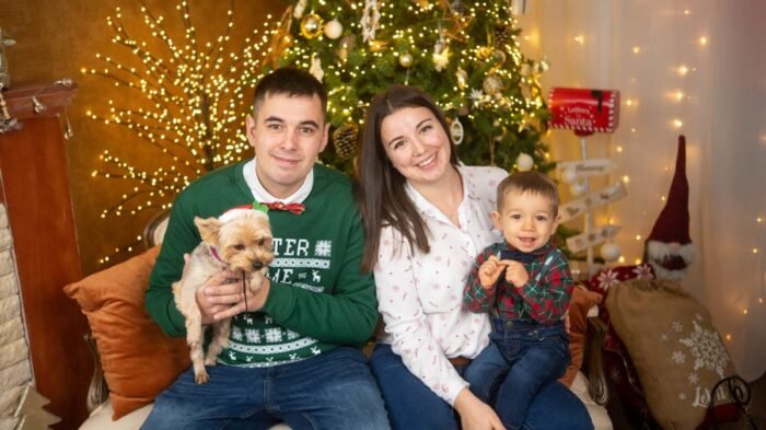 Karácsonyi családi fotó Debrecenben